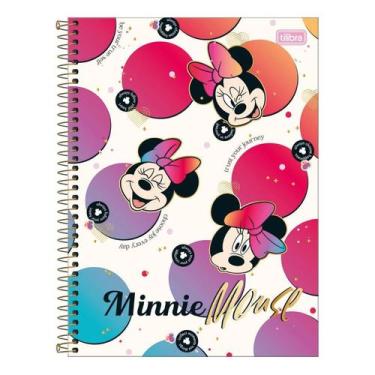 Imagem de Caderno C/d Univ Minnie 1 Mat 80 Fls Minnie Com Adesivo - tilibra