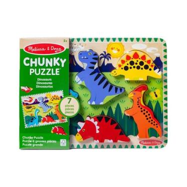 Imagem de Quebra Cabeça Infantil Madeira Dinossauros - Melissa & Doug
