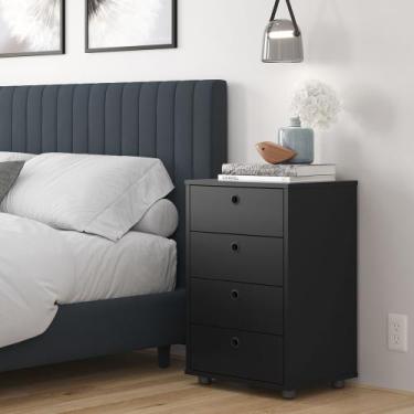 Imagem de Mesa de Cabeceira Classic Moderna com 4 Gavetas para quarto - Várias C