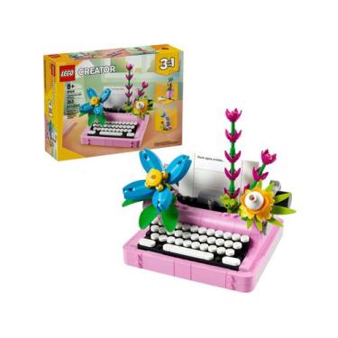 Imagem de LEGO Máquina de Escrever com Flores 3 em 1 - 31169 363 Peças