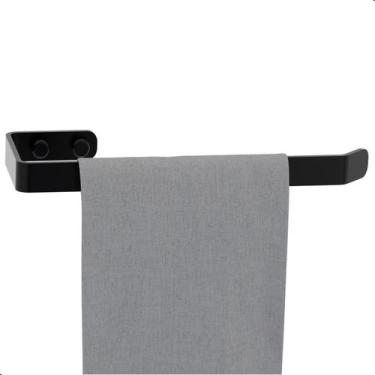 Imagem de Porta Toalha De Rosto De Banheiro Preto Fosco Plus - Unidas