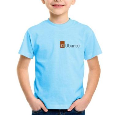 Imagem de Camiseta Infantil Ubuntu Linux - Foca na Moda, Azul bebê, 14