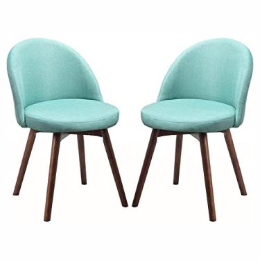 Imagem de RROUAN Cadeira de jantar, cadeira traseira de tecido para casa, cadeira nórdica simples de estudo/escrita/mesa, cadeira de vestir para quarto