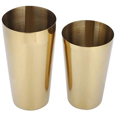 Imagem de Conjunto de coqueteleira de aço inoxidável 304 premium - ferramenta de bar para artesanato de coquetéis (ouro)