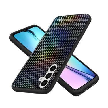 Imagem de jioeuinly Capa compatível com Samsung Galaxy A25 5G capa de telefone TPU silicone macio 3D colorido reflexão laser preto