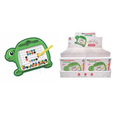 Imagem de Mini Lousa Magnética Brinquedo Educativo Infantil - Braskit, Verde