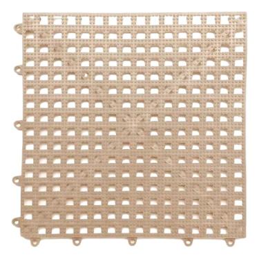 Imagem de Tapete Para Banheiro Piso Antiderrapante Piscina Sauna 6 Pçs (Bege)