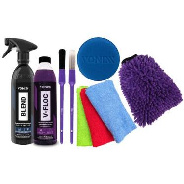 Imagem de Kit Lavagem Profissional Vonixx Cera Vitrificadora BLEND Black Shampoo