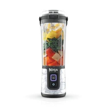Imagem de Ninja Liquidificador portátil Blast, sem fio, recipiente de 510 g, liquidificador pessoal para shakes e vitaminas, sem BPA, tampa à prova de vazamento e bico de gole, recarregável com USB-C, peças