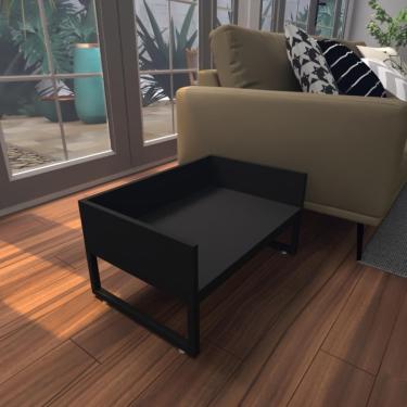 Imagem de Cama Cachorro Caes Pequenos Casa Pet Caminha Casinha Mdf Preto Preta