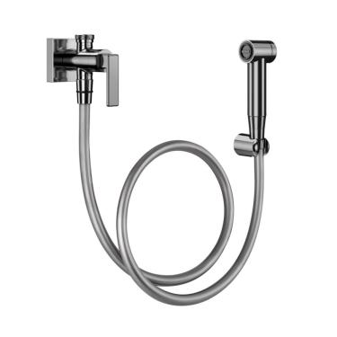 Imagem de Ducha Higiênica Docol Stillo 823748 Com Registro E Derivação Grafite Polido