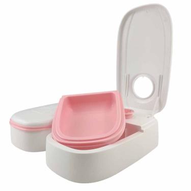 Imagem de Alimentador Comedouro Bebedouro Temporizador Duplo Agua Raçao 2 Em 1 Cachorro Gato Bichos