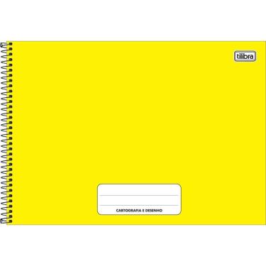 Imagem de Caderno De Desenho Pepper Colorido Tilibra - 80 Folhas Amarelo