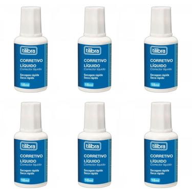 Imagem de Kit Corretivo Liquido Tilibra - 18ml C- 6 Unidades