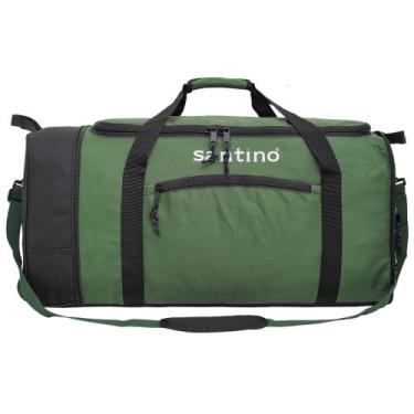 Imagem de Mala Sacola Viagem Dobrável Pratica com 2 Rodas Poliéster Reforçada Re