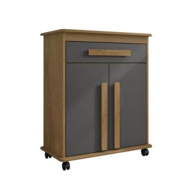 Imagem de Multiuso com 2 Portas Cantária Cinamomo Grafite - CASA H