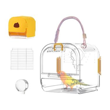 Imagem de Gaiola De Viagem Para Transporte De Pássaros,Gaiola Portátil Pequena para Viagem de Papagaios - Fácil De Montar Habitat Para Aves De Estimação Incluindo Araras Pardais Periquitos Conures