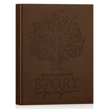 Imagem de Lanpn Caderno de HistóRias da Vida Do Vovô Com 270+ Perguntas, DiáRio Guiado de Couro para Avô, Livro de LembrançA de MemóRia, Presente para Vovó, Dia das MãEs de AniversáRio Natal, Marrom