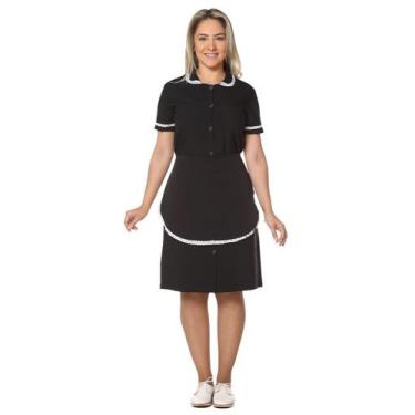 Imagem de Uniforme de copeira camareira governanta Vestido de Copeira + Avental 