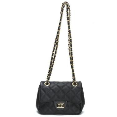 Imagem de Bolsa Feminina Couro Legitimo Matelassê Pequena Mini Bag - Cosenza, Pr