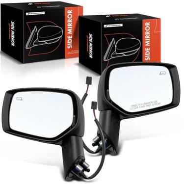 Imagem de A-Premium Par (2) espelhos retrovisores elétricos do lado do motorista e do passageiro - compatível com Subaru Impreza 2015-2016, Crosstrek, XV Crosstrek, WRX - Espelho retrovisor externo externo liso