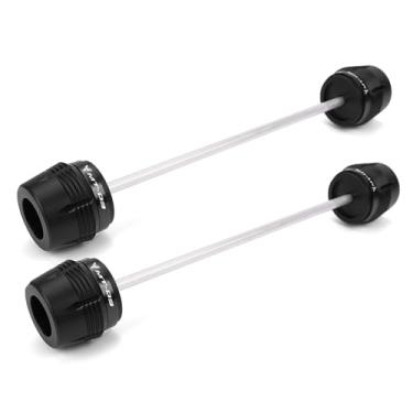 Imagem de MOWOK Adequado para Yamaha MT03 MT-03 MT03 2015-2024 2025 Acessórios de motocicleta deslizantes de quadro, eixo dianteiro, traseiro, garfo, controle deslizante, proteção contra colisão (preto)