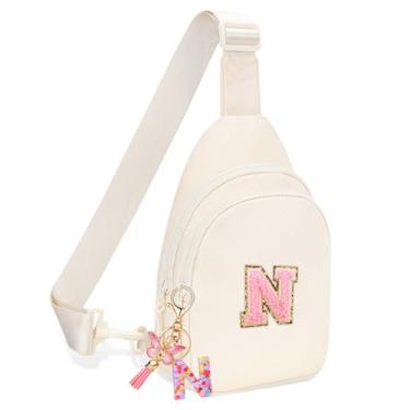 Imagem de Pochete para meninas e mulheres – Pochete para meninas de 8 a 12 anos, presentes de aniversário para adolescentes, pochete infantil moderna, Bege, 26cm x 15cm x 6cm (10.23in x 5.9in x 2.36in), N