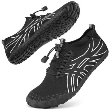 Imagem de Sapatos aquáticos femininos e masculinos adultos para caminhadas, natação, praia, rio, piscina, trilhas, meias aquáticas, protetoras, conforto, bico largo, largura, escalada, férias ao ar livre, 2025