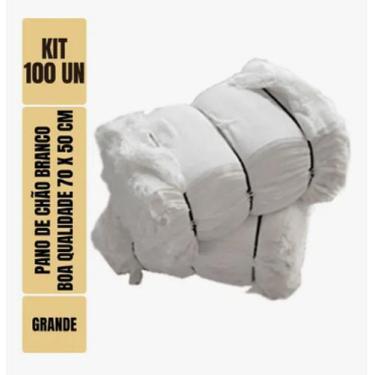 Imagem de Pano De Chão Branco Alvejado 70 X 50 Cm - Neves - Grande - Tipo Saco D