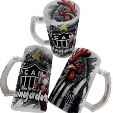 Imagem de Caneca De Chopp De Vidro 475ml Personalizada Com Seu Time (Atlético Mineiro)