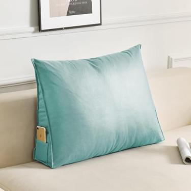 Imagem de Almofada De Encosto De Cintura Triangular Sofá-cama Daybed Almofada De Cabeceira De Leitura Almofada De Cabeceira Travesseiros De Descanso De Cunha, Sky Blue, 80x20x50cm