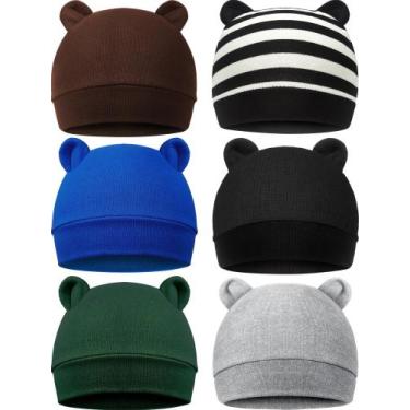 Imagem de Chapéu para bebês recém-nascidos Geyoga Bear Ears, bonés infantis de 0