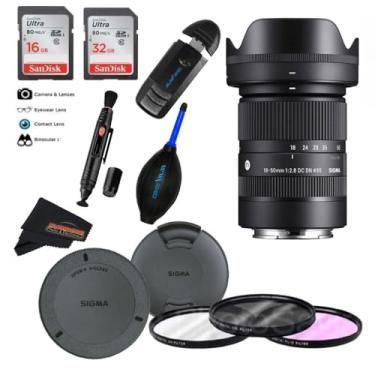 Imagem de Sigma Lente contemporânea 18-50 mm f2.8 DC DN para Sony E com pacote Sunshine Photo Advanced - 4 anos de garantia do fabricante dos EUA
