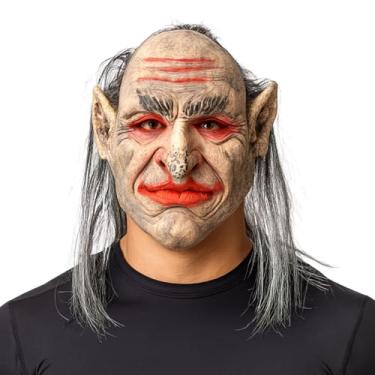 Imagem de Máscara de Látex Bruxa Velha Realista com Batom Fantasia Anciã Halloween Terror Adulto Cosplay