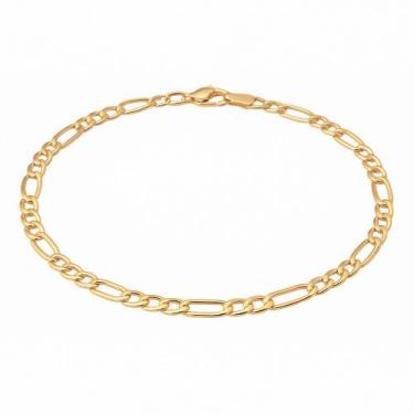 Imagem de Pulseira 3x1 Feminina/Masculina 18cm Folheada a Ouro 18k - Papillon Se