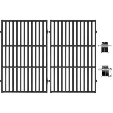 Imagem de 7524 Grelhas de grelha de substituição de 49,5 cm para Weber Genesis E-310 E-320 E-330 S-310 S-320 S-330 EP-310 EP-320 EP-330, para grelhas Weber Grill 7528 65937 Genesis, ferro fundido ds, 2 peças