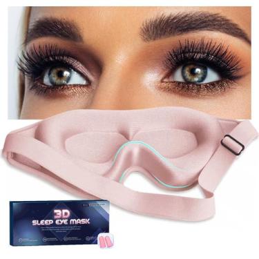 Imagem de Máscara de dormir Gusonse para mulheres com extensão de cílios rosa