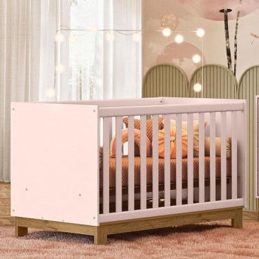 Imagem de Berço Americano Mini Cama Q Encanto Slim Rosa Acetinado Ambiente - Qmovi