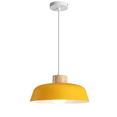 Imagem de CHENKUI Lustres de estilo moderno decoração de madeira abajur elegância cozinha industrial luz de teto moderno metal macaron luminárias para restaurantes, sala de estar, cozinha
