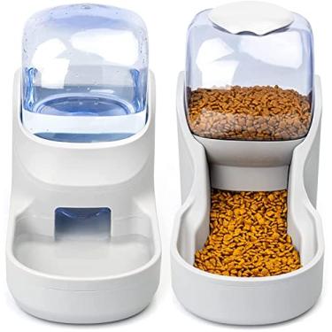 Imagem de Almofada de massagem alimentador automático para animais de estimação tigela de água para cães conjunto dispensador de água e comida acessórios para gatinhos grande (padrão: design de água + comida 3