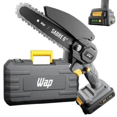 Imagem de Cortadora de Galhos a Bateria Mini Motosserra Portátil Sem Fio Sabre 6