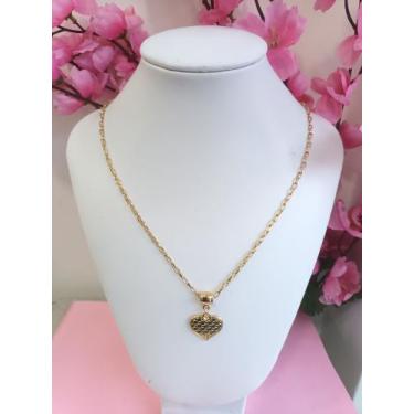 Imagem de Colar coração semijoia - Val store