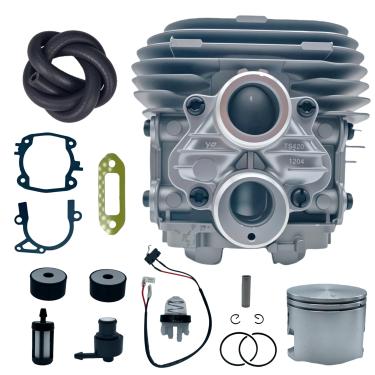 Imagem de Mikatesi 4238 020 1202 Cilindro com kit de junta de fios peça para Stihl TS410 TS420 TS 410 420 Serra de corte de 50 mm com interruptor de parada 4238 430 0500