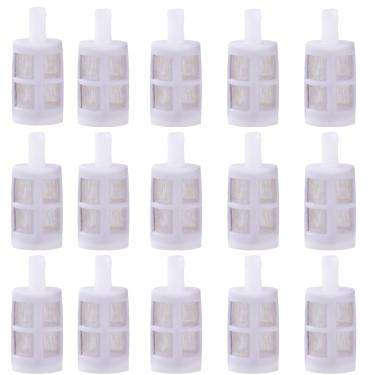 Imagem de Aimela Filtros de malha de aço inoxidável 304, pacote com 15, encaixe farpado de 7 mm, filtro reutilizável de malha 60 para mangueiras de jardim, conjuntos de chá, tanques de peixes, bombas de água