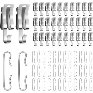 Imagem de LITEMATIRA Kits de clipes e espaçadores de cabo de calor de descongelamento de telhado, acessórios de suporte de isolamento de derretimento de gelo para derreter neve congelada (38 + 32 peças)