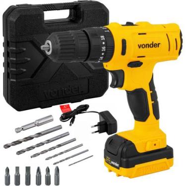 Imagem de Furadeira Parafusadeira de impacto 3/8" a bateria 12V com maleta e ace