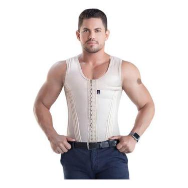 Imagem de Camiseta Modeladora Masculina Sheila Cintas, Bege, GG