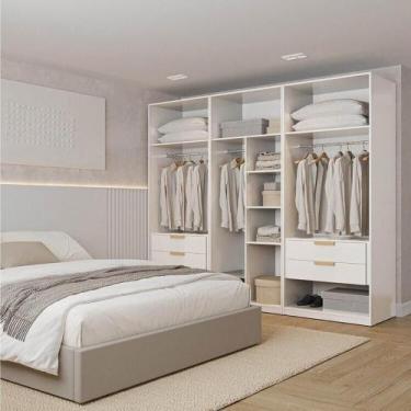 Imagem de Guarda-Roupa Modulado 3 Peças Jade CabeCasa MadeiraMadeira Branco Fosc