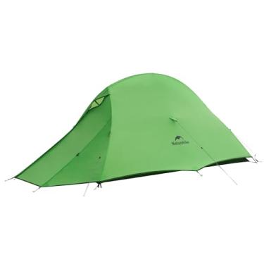 Imagem de Naturehike Barraca Cloud Up atualizada para 1 pessoa, barraca ultraleve para mochila para uma pessoa, barraca impermeável para uma única pessoa com pegada incluída (verde-poliéster)