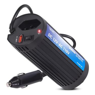 Imagem de Inversor Tensão Automotivo Veicular 200w 12v 60hz Usb 3.0 Turbo - Knup